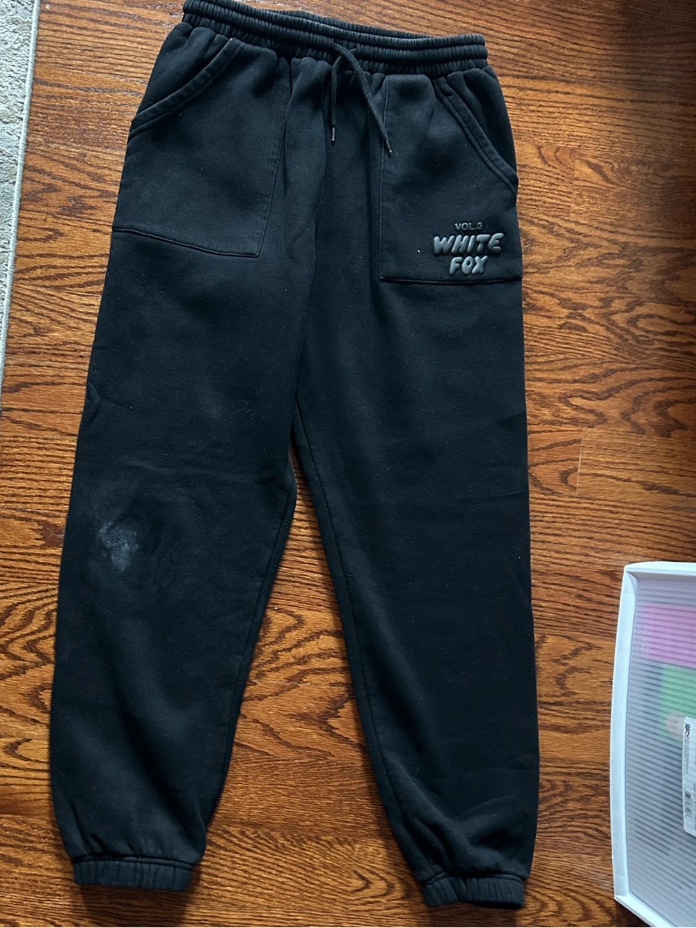 White Fox Boutique Black Track Joggers
